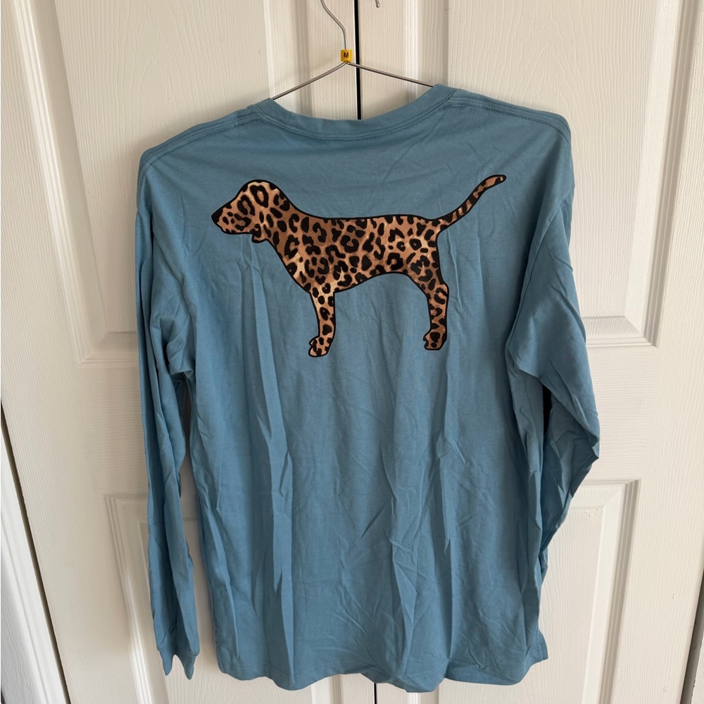 Victoria's Secret PINK Leopard/Cheetah Dog Crewneck